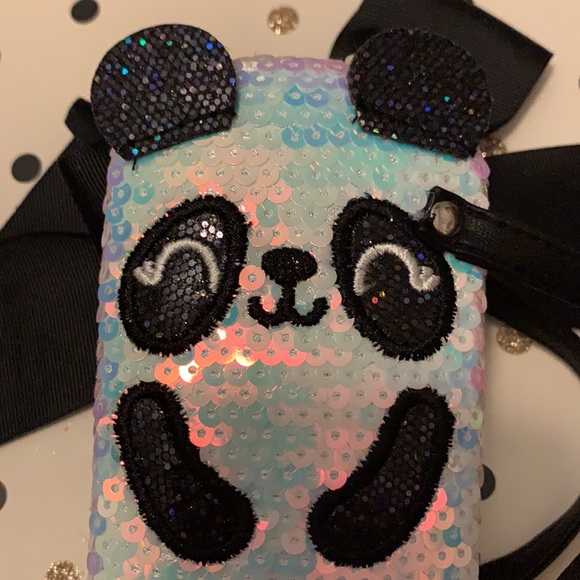 NWT! Kids Cutest Panda Sequin Eye Glass Case - Picture 2 of 10